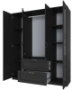 Шкаф комбинированный 4 двери и 2 ящика СИРИУС - аналог IKEA BRIMNES, Дуб Венге (с 2 зеркалами) (изображение №3)