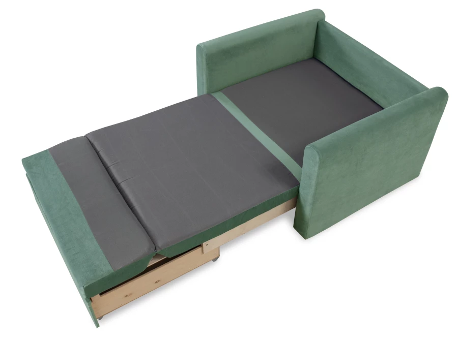 Прямой диван-кровать Юнат 2, раскладной, мятный, 106х87х94 см (изображение №7)