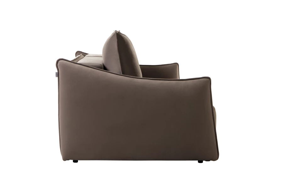 Диван-кровать Френк , велюровый, раскладной, кофейно-песочно-серый, 255х121х95 см (изображение №7)