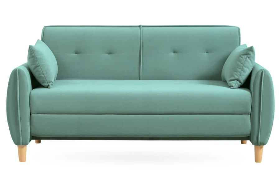 Диван-кровать раскладной Тога, фисташковый велюр, 170х92х82 см (изображение №2)