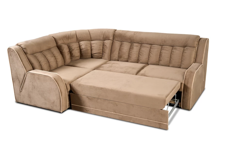 Угловой диван-кровать Блистер 2, какао, 259х183х97 см (изображение №9)