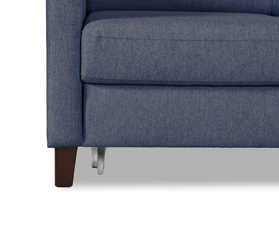 Диван-кровать Марсель велюровый, синий, 223х90х99 см (изображение №7)