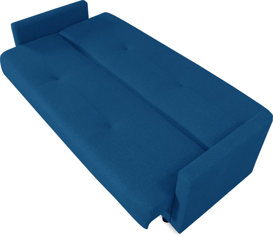 Диван-кровать Квин с ящиком для белья,  синий велюр, 216х84х85 см (изображение №10)