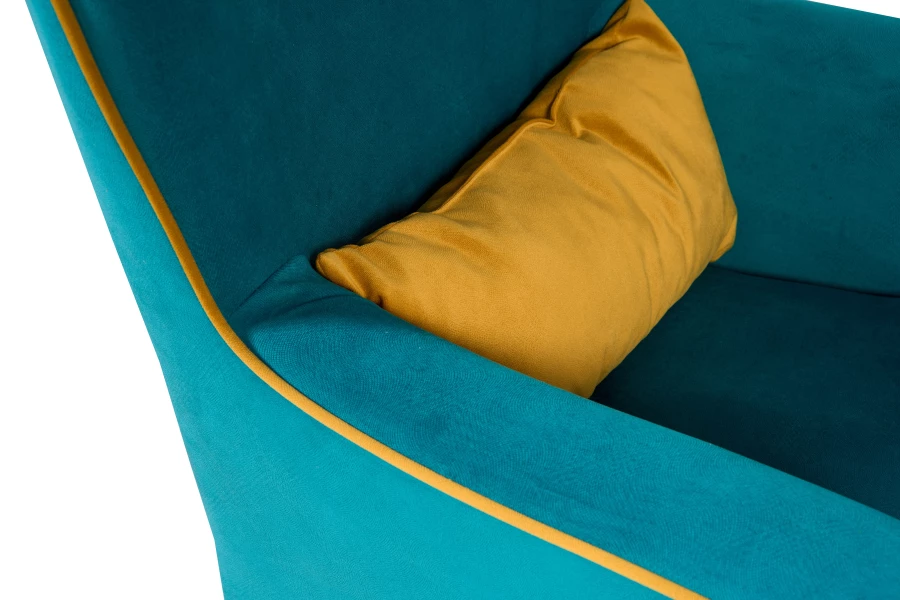 Кресло мягкое Вояж 7, анатомическое, бирюзовый, 72х94х94 см (изображение №5)