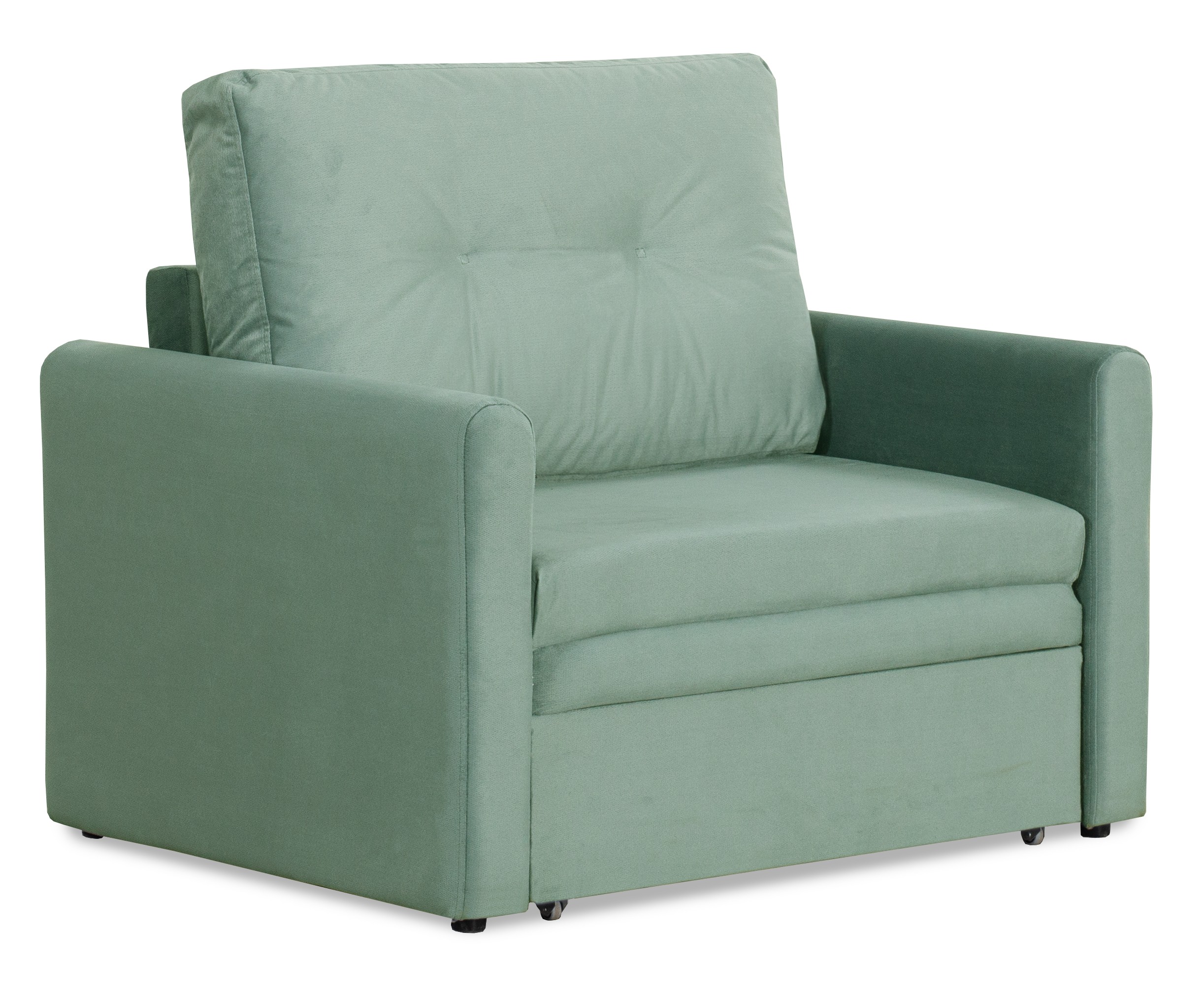 Прямой диван-кровать Юнат 2, раскладной, мятный, 106х87х94 см