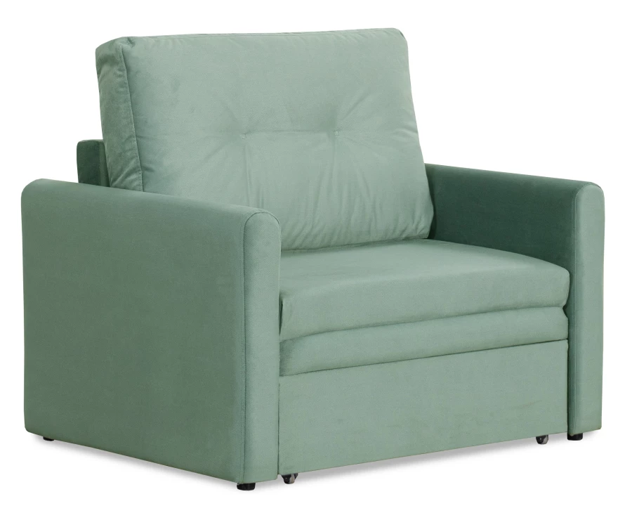 Прямой диван-кровать Юнат 2, раскладной, мятный, 106х87х94 см (изображение №1)