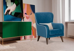 Второе фото. Кресло мягкое Вояж 7, анатомическое, синий, 72х94х94 см