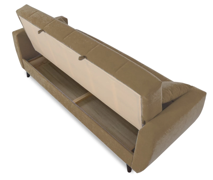 Диван-кровать Бетти 2, велюровый, раскладной, какао, 236х88х96 см (изображение №8)