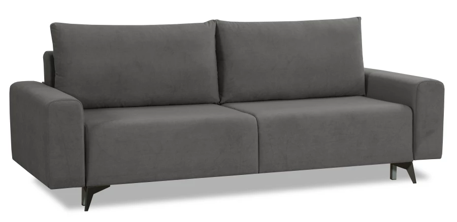 Диван-кровать Халиф, велюровый, серый, 241х105х98 см (изображение №3)