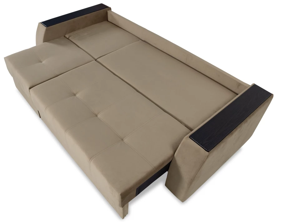 Прямой диван-кровать Спинер, раскладной, какао, 256х108х90 см (изображение №12)
