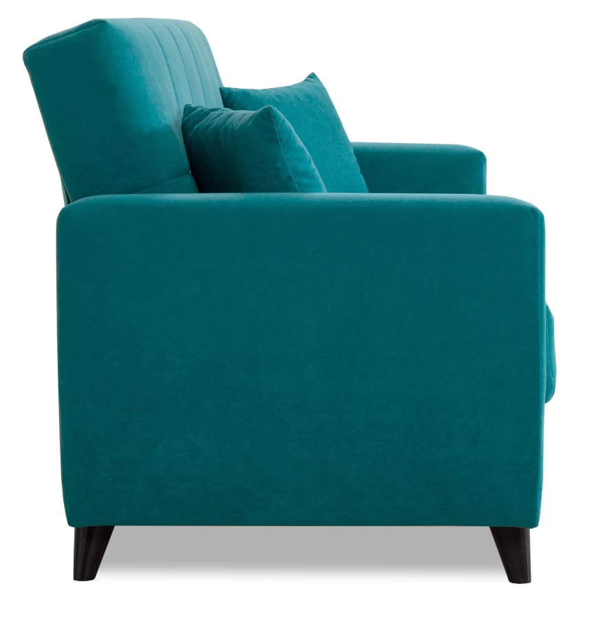 Диван-кровать Бетти 2, велюровый, раскладной, темно-голубой,  236х88х96 см (изображение №9)