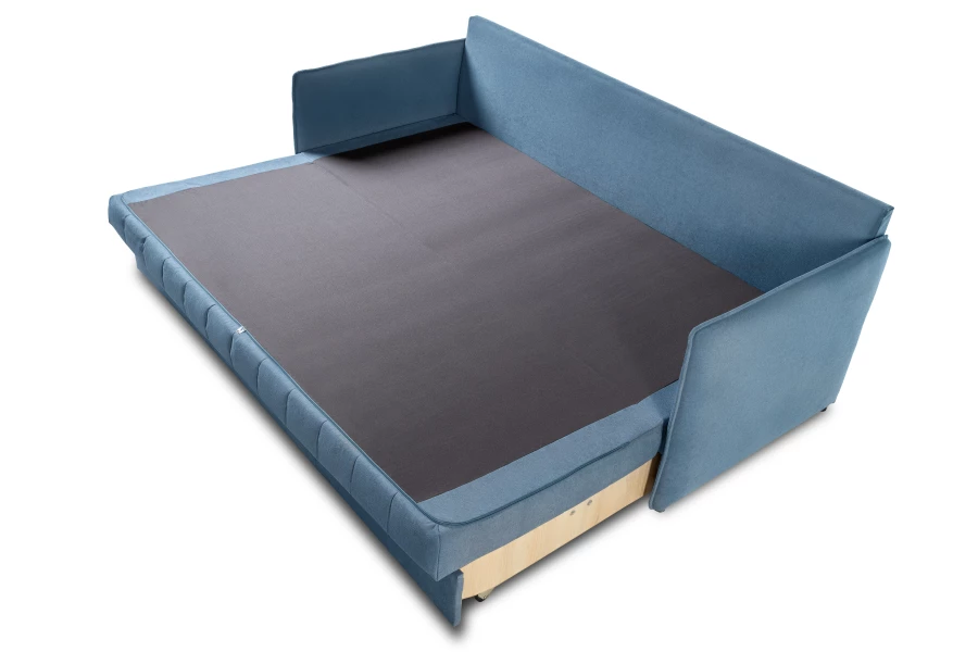 Диван-кровать Панда, велюровый, раскладной, синий, 215х92х100 см (изображение №4)