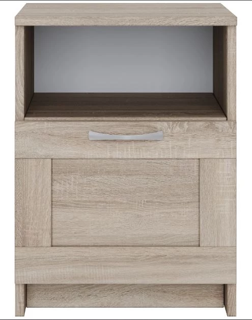 Тумба прикроватная ящик и полка СИРИУС - аналог IKEA BRIMNES, сонома (изображение №2)