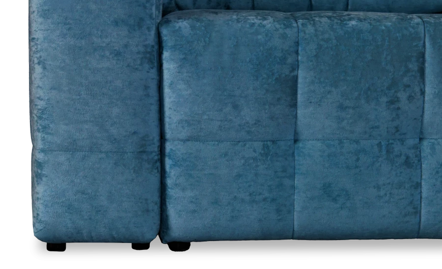 Угловой диван-кровать Реал, светло-синий,  228х160х97 см (изображение №4)