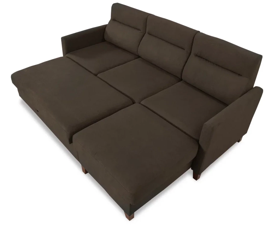 Диван-кровать Марсель со спальным местом, коричневый  228х160х97 см (изображение №9)