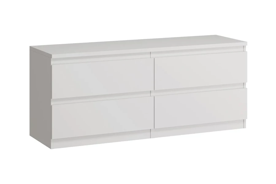 Тумба 4 ящика Кастор - аналог IKEA KULLEN,129х39х54,белая (изображение №1)