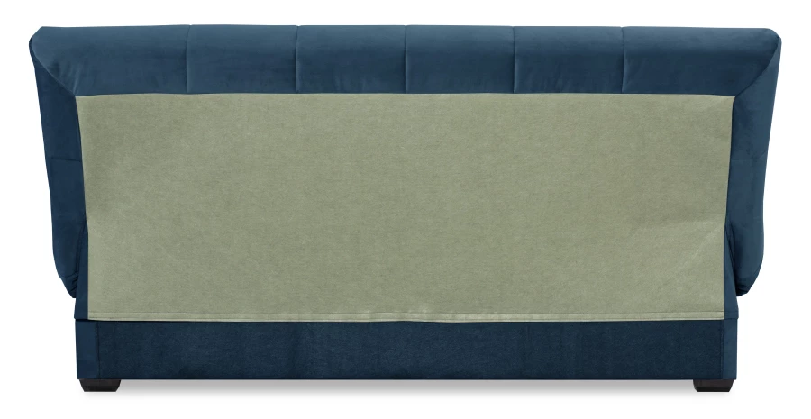 Прямой диван-кровать Аккорд, велюровый, раскладной, темно-синий, 192х100х95 см (изображение №10)