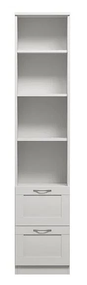 Стеллаж 3 полки 2 ящика СИРИУС - аналог IKEA BRIMNES, 39х190 см, белый (изображение №2)