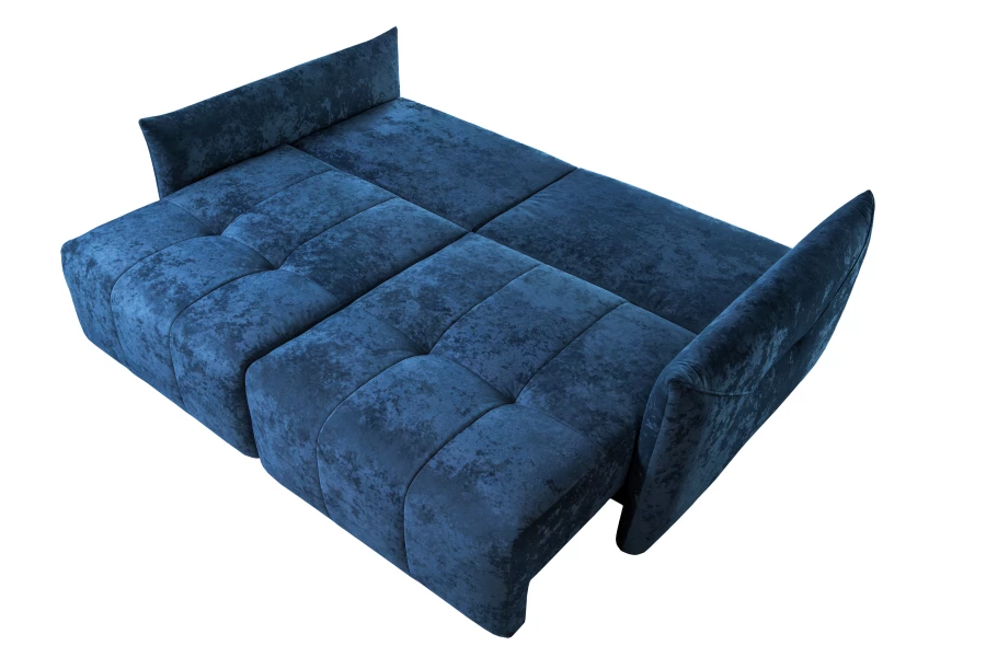 Диван-кровать Таип 2, велюровый, раскладной, темно-синий, 235х128х86 см (изображение №7)