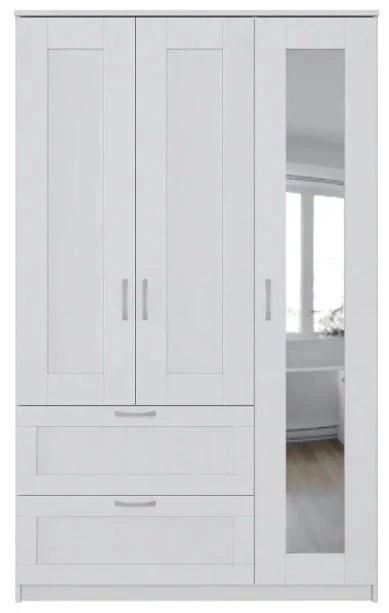Шкаф комбинированный 3 двери и 2 ящика СИРИУС - аналог IKEA BRIMNES, белый (изображение №2)