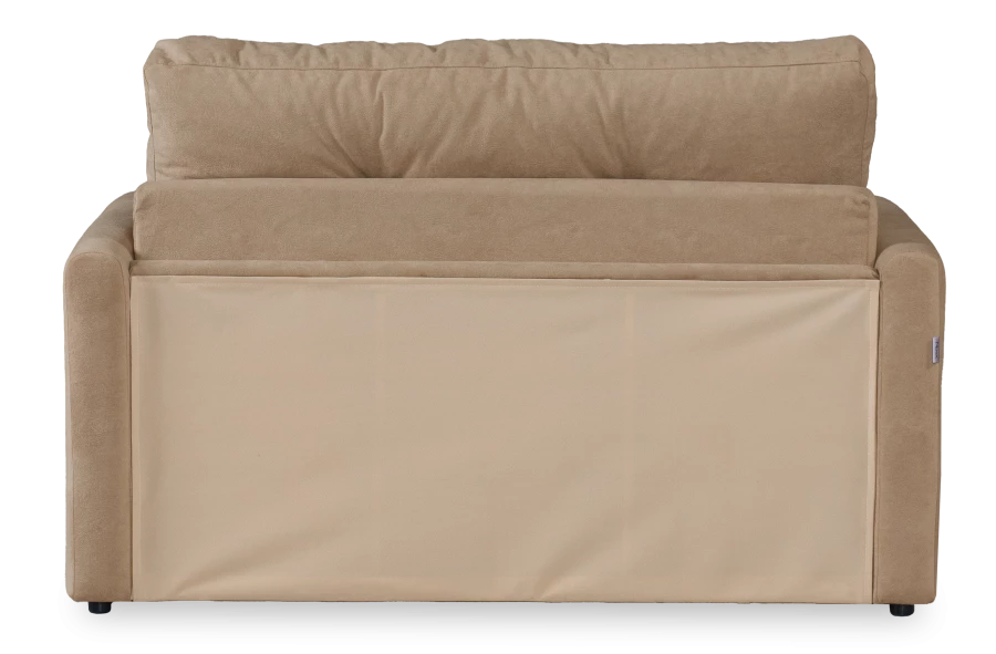Диван-кровать Юнат 120, раскладной, серо-песочный с мелкими разводами, 142х87х94 см (изображение №3)