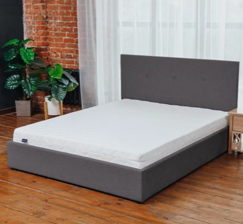 Кровать BuyRelax (рогожка), с ПМ, 140х200 см, темно-серый (изображение №4)