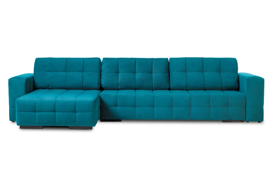 Диван-кровать Реал 2, велюровый, раскладной, бирюзовый велюр, 350х180х90 см (изображение №3)