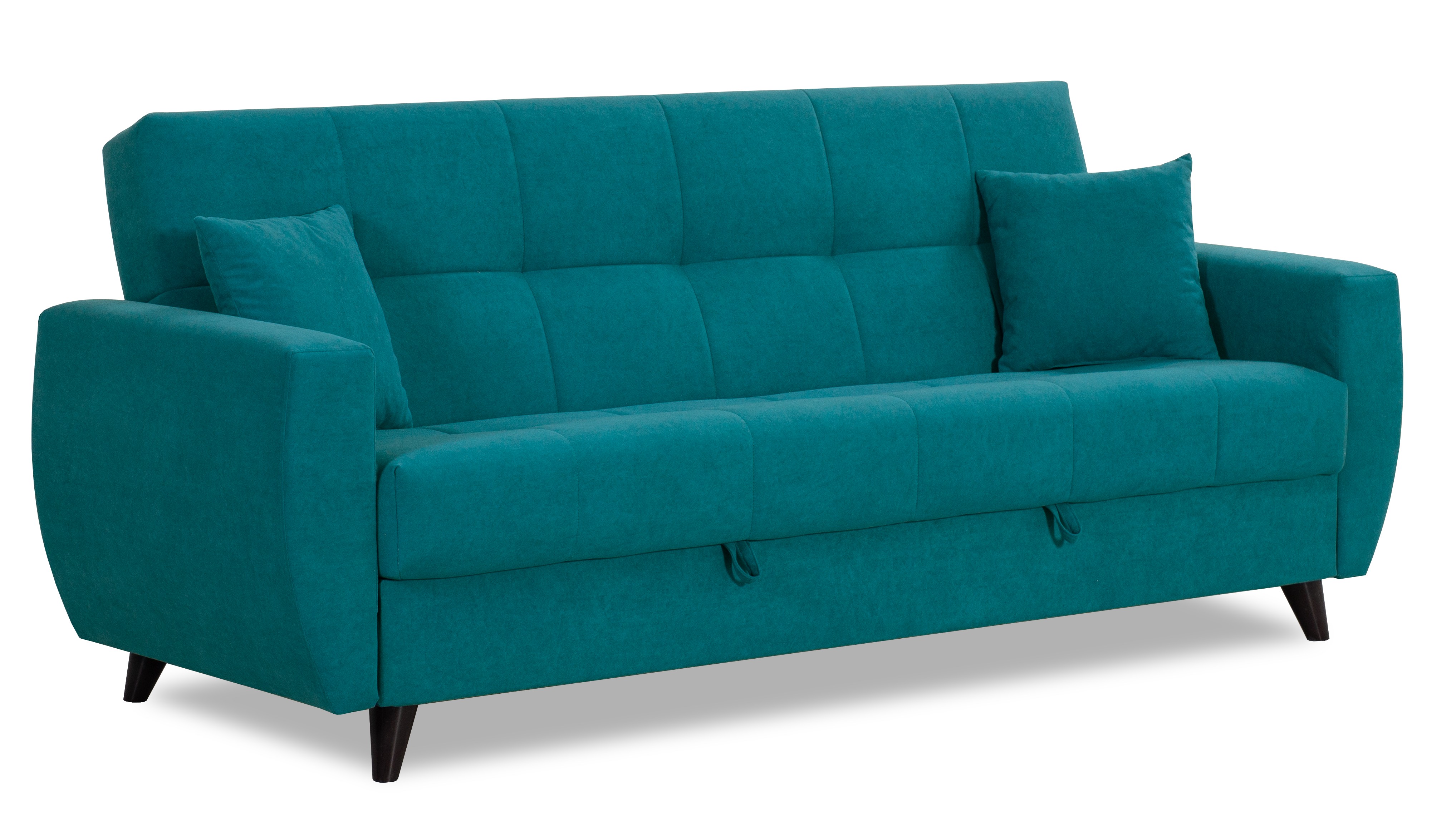 Диван-кровать Бетти 2, велюровый, раскладной, темно-голубой,  236х88х96 см