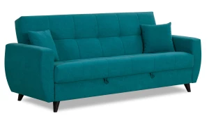 Диван-кровать Бетти 2, велюровый, раскладной, темно-голубой, 236х88х96 см