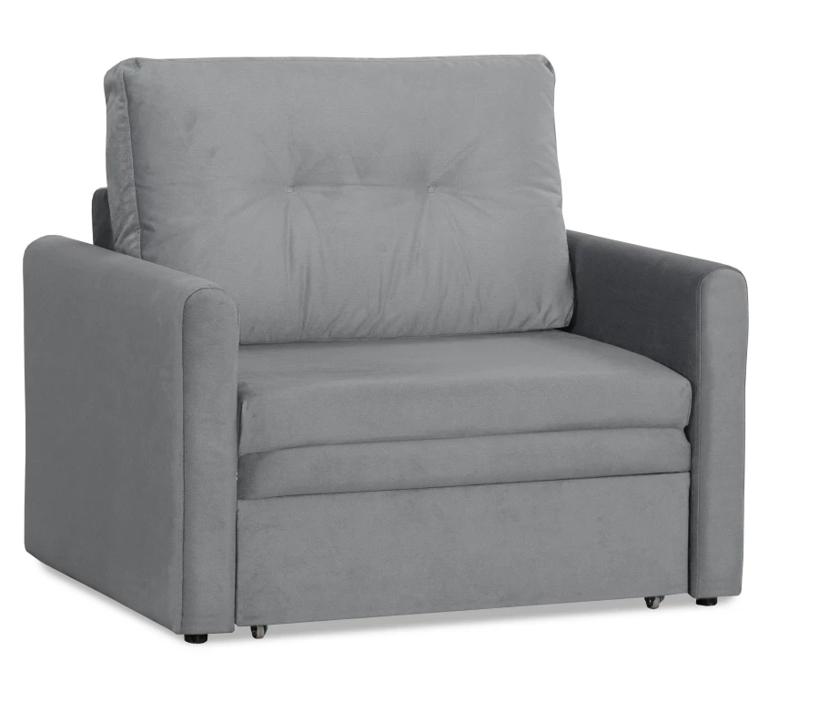 Прямой диван-кровать Юнат 2, раскладной, серый, 106х87х94 см (изображение №1)