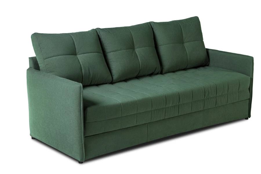 Диван-кровать Панда, велюровый, раскладной, зеленый, 215х92х100 см (изображение №3)