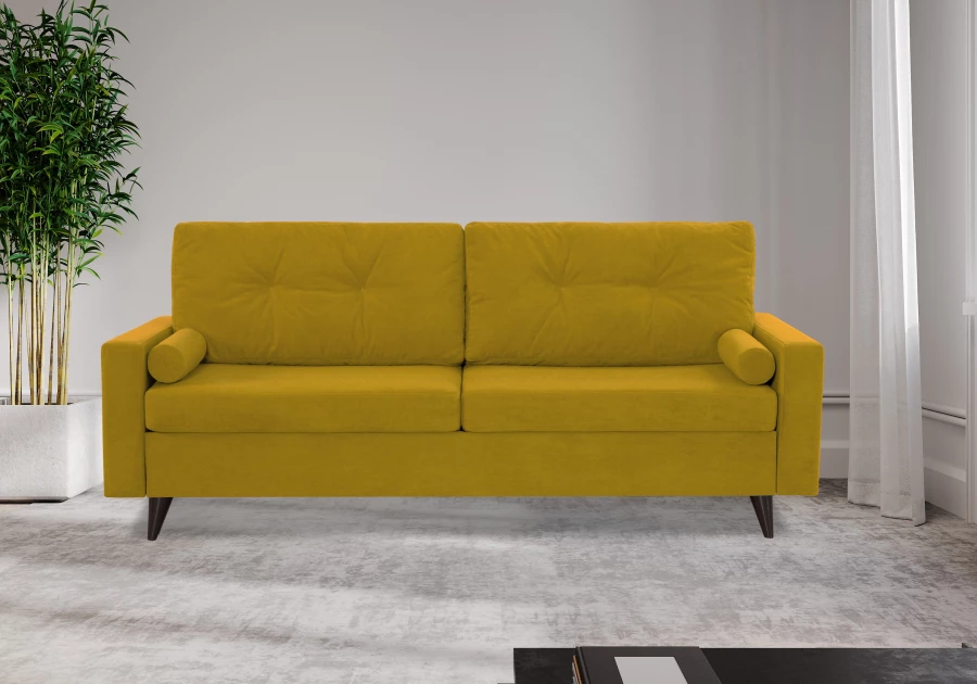 Диван-кровать Фидель, горчичный, 231х103х98 см (изображение №9)