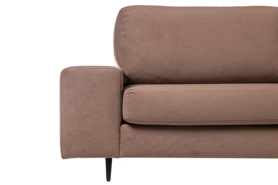 Диван-кровать Натали, велюровый, раскладной, какао, 251х104х88 см (изображение №2)