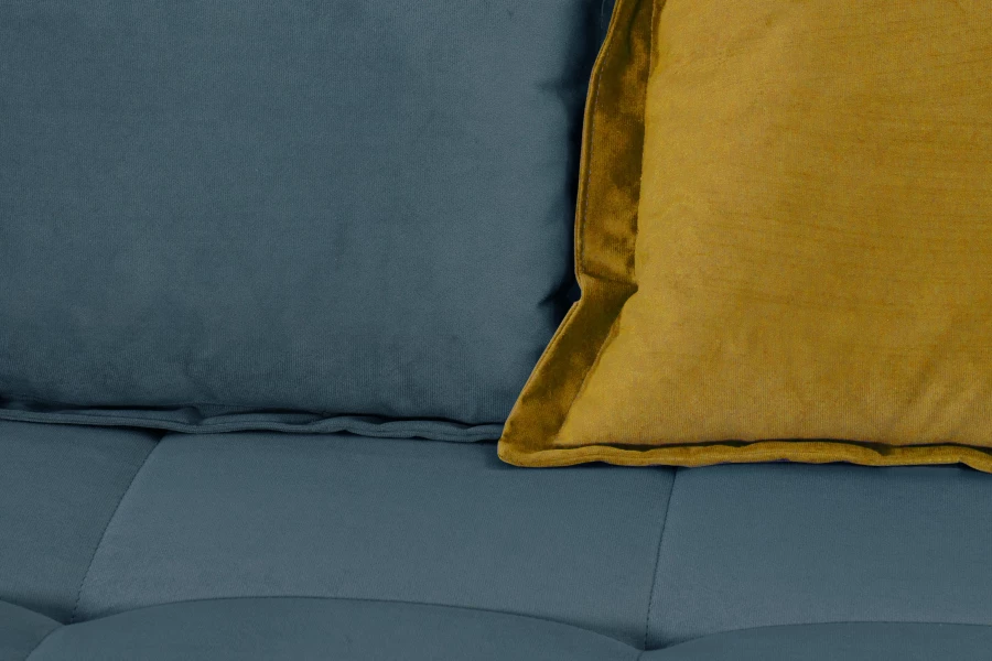 Прямой диван-кровать Аккорд, велюровый, раскладной, темно-синий, 192х100х95 см (изображение №6)