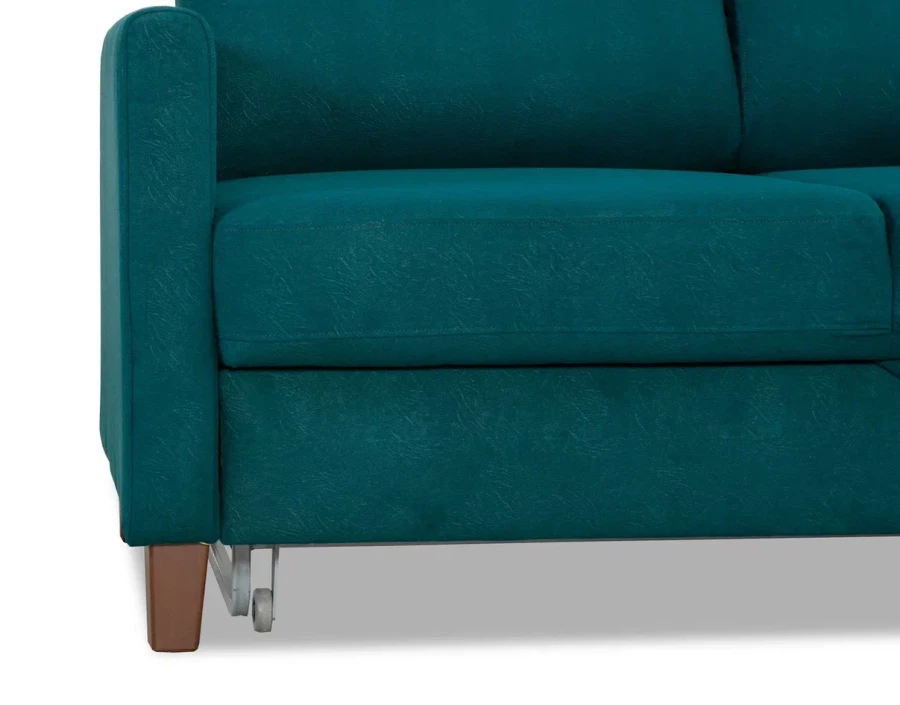 Диван-кровать Марсель со спальным местом синий с мелкими разводами 228х160х97 см (изображение №8)