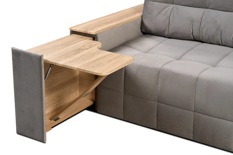 Диван-кровать Элегант 2022, серый 253х106х99 см (изображение №15)