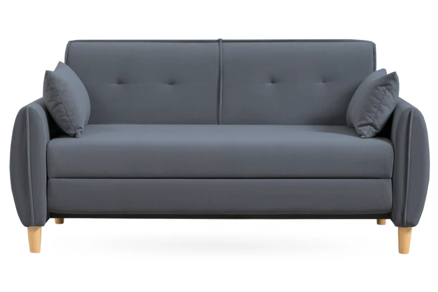 Диван - кровать раскладной Тога, серый велюр, 170х92х82 см (изображение №6)