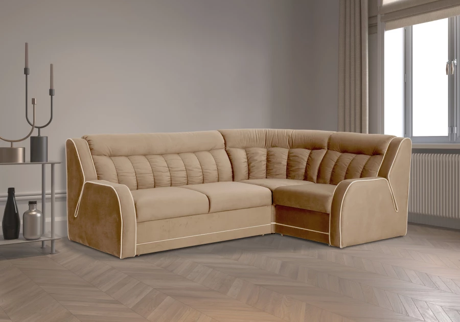 Угловой диван-кровать Блистер 2, какао, 259х183х97 см (изображение №10)