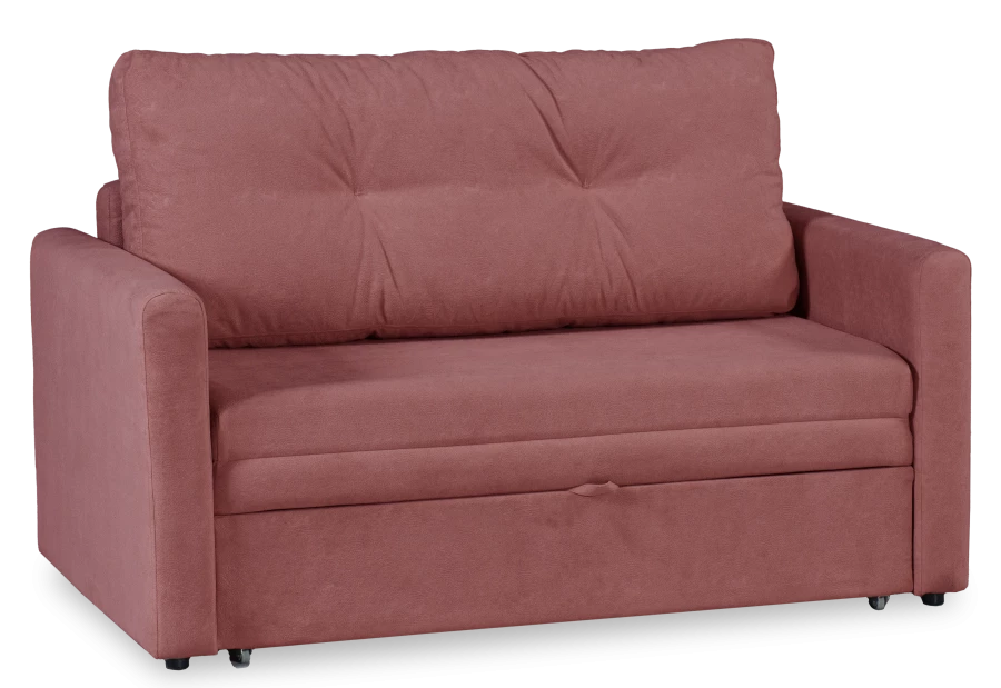 Диван-кровать Юнат 120, раскладной, розово-сиреневый с мелкими разводами, 142х87х94 см (изображение №1)