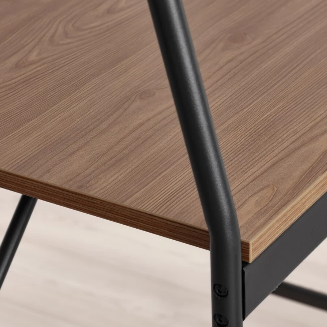 Барный стол - HÅVERUD/ HАVERUD IKEA, ХОВЕРЮД ИКЕА, 192/93х105Х66 см, чёрный/коричневый (изображение №6)