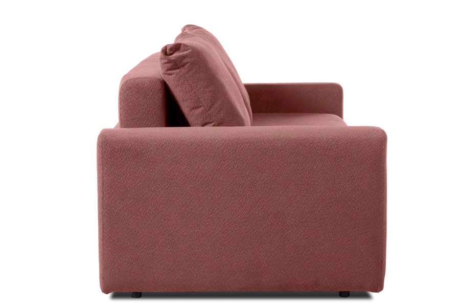 Диван-кровать Халиф 2, велюровый, раскладной, темно бордово розовый шенилл с мелким букле, 241х102х92 см (изображение №4)