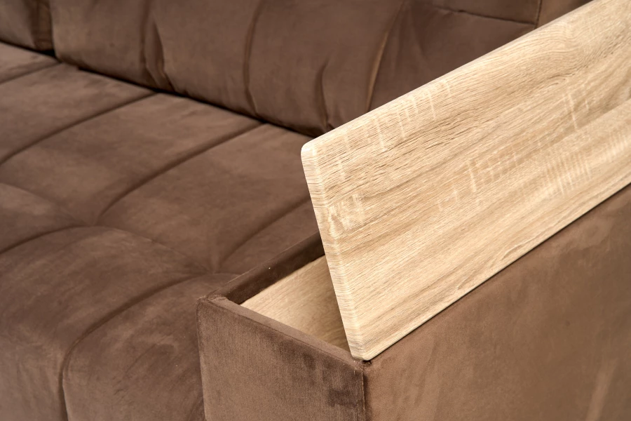 Диван-кровать Элегант 2022 ,коричневый 253х106х99 см (изображение №7)