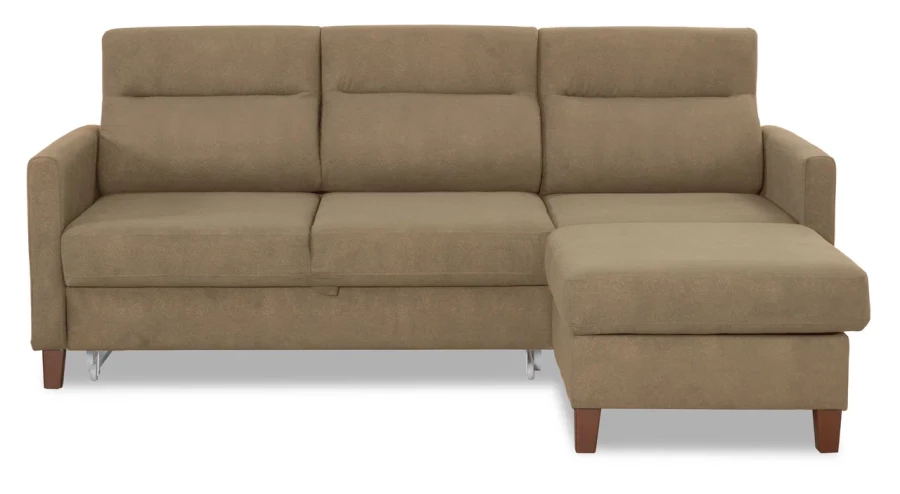 Диван-кровать Марсель со спальным местом, серо-песочный 228х97х160 см (изображение №1)