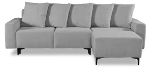 Угловой диван-кровать Халиф, светло серый велюр 261х102х96 см