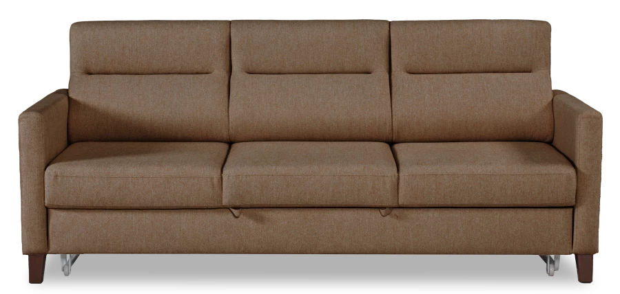 Прямой диван-кровать Марсель, велюровый, какао, 223х90х99 см (изображение №3)