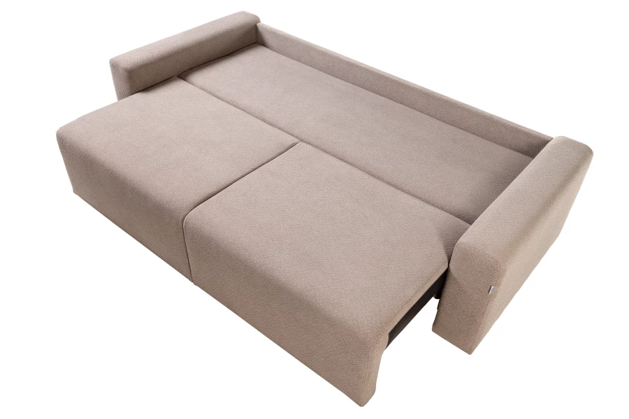 Диван-кровать Халиф 2, велюровый, раскладной, какао шенилл с мелким букле, 241х102х92 см (изображение №8)