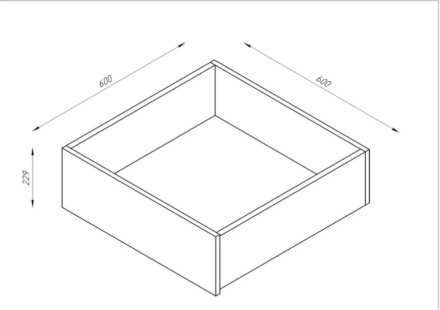 Ящик под кровать выкатной ОРИОН - аналог IKEA BRIMNES 60 см, Дуб Венге (изображение №3)