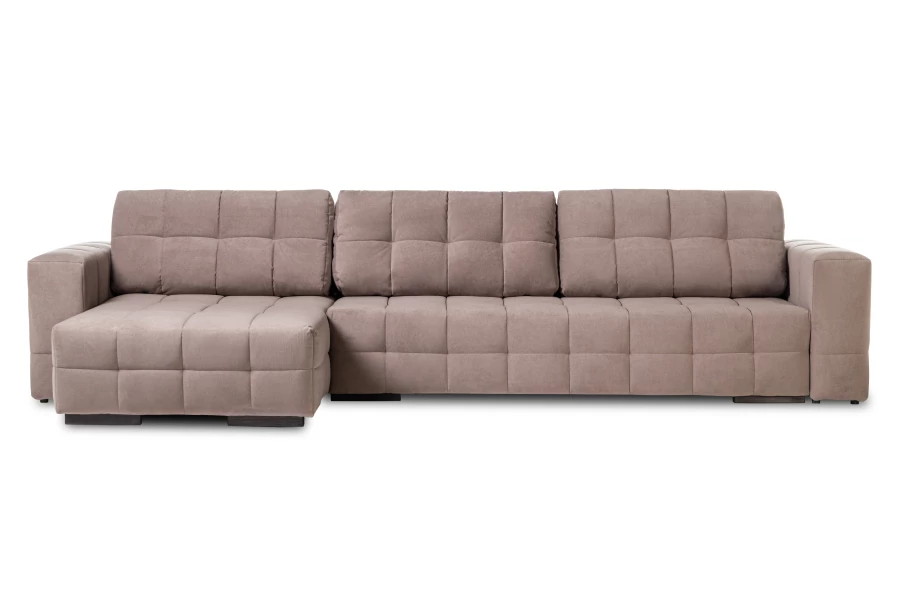 Диван-кровать Реал 2, велюровый, раскладной, какао велюр, 350х180х90 см (изображение №7)