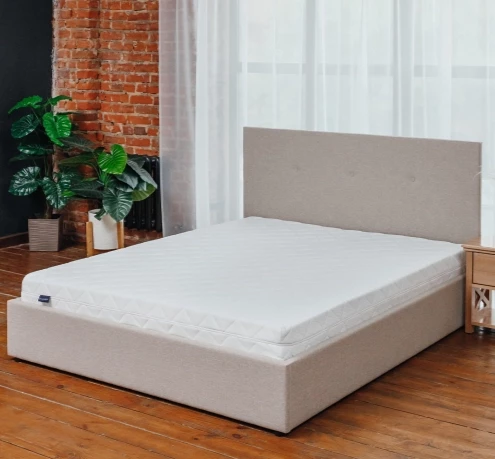 Кровать BuyRelax (велюр), без ПМ, 140х200 см, бежевый (изображение №3)