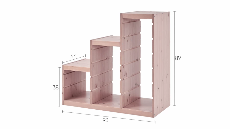 Каркас стеллажа - аналог IKEA TROFAST/ТРУФАСТ/СЫНОД, 94x91x44см, светло-бежевый (изображение №6)